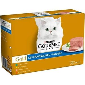 BOITES - PATÉES LOT DE 2 - PURINA GOURMET - les Mousselines  Mousse - Pâtée pour chat - 12x85 g