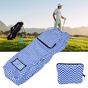 BALLE DE GOLF Housse de pluie pour sac de golf(Blue White Stripe)-XIS