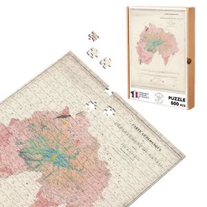PUZZLE Puzzle Classique 500 pièces 15 Cantal Département Carte Géologique Ancienne France Région