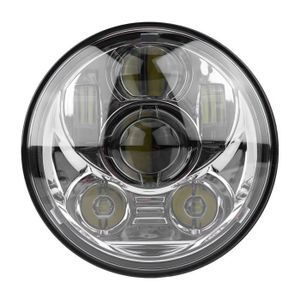 Optique Full LED Moto - Rond 5.75 50W 5000Lms 5500K - Noir - XENLED - Type  origine LED - 1057B Phare moto - France-Xenon