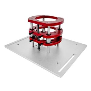 TOUPIE - LANCEUR MOH-Ascenseur de toupie Kit de système de levage de toupie en métal Plaque de base en aluminium pour outillage scie Argent