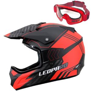 Leopard LEOX307 Casque de Moto Cross Int/égral ECER Homologu/é Homme Femme