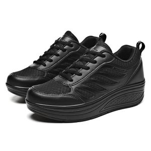 Chaussures De Sport Femmes Dames - Hesh - Noir - Compensé