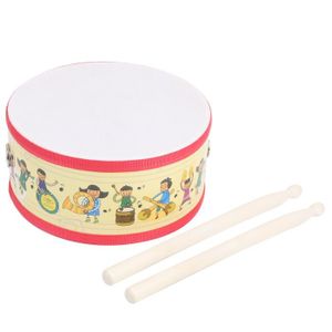 Tambour En Bois Pour Enfant - Diamètre 20 Cm - Avec Baguettes Et Sangle - Instrument De Musique - 9
