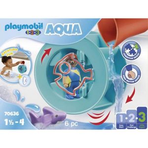 FIGURINE - PERSONNAGE Playmobil - Roue aquatique et requin - Mesure de t