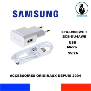 CHARGEUR - ADAPTATEUR  CHARGEUR ORIGINE SAMSUNG MICRO USB 2.0 2A GALAXY T