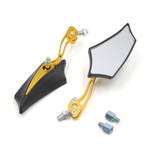 sourcingmap/® 2pcs 8mm 10mm Forme pentagone blanc Moto R/étroviseur c/ôt/é D/ésign
