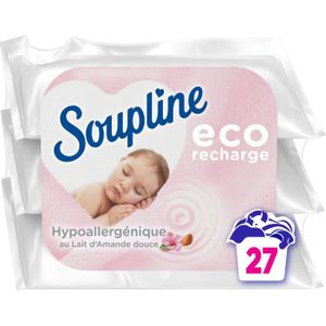 Soupline - Pack de 12 - SOUPLINE Adoucissant Linge Concentré Aux Notes  d'Aloé 1300ml