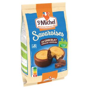 MARBRE & BROWNIE LOT DE 2 - ST MICHEL - Savaroises au Chocolat - Gâteaux pockets - paquet de 8 sachets - 220 g