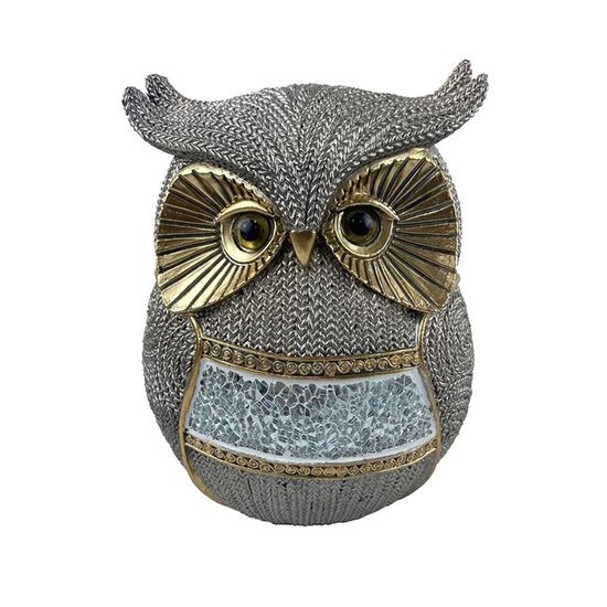 Deux Statuettes Chouette Et Hibou En Résine – Fait Main France