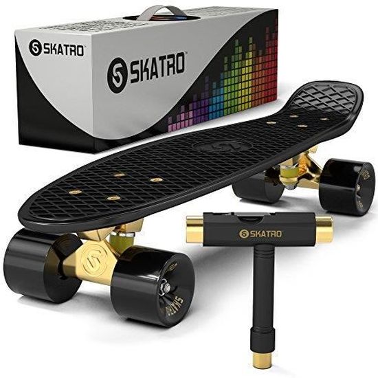 22x6inch Retro Style Plastic Board Comes Complete Skatro Mini Cruiser Skateboard 