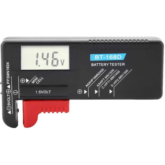Testeur De Piles Universel BT-189 Avec écran LCD - Pour Piles 9V, AA, AAA, C, D Et 1.5V