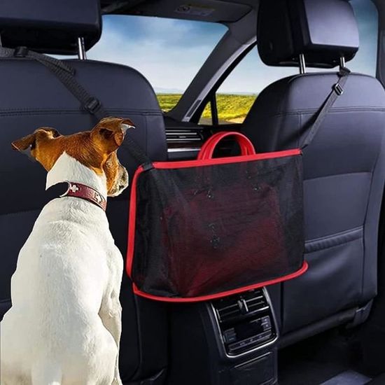 Filet Séparation Voiture Pour Chien - Barrière Siège Arrière Réglable, Maille Transparente, Fixation Crochets - 2