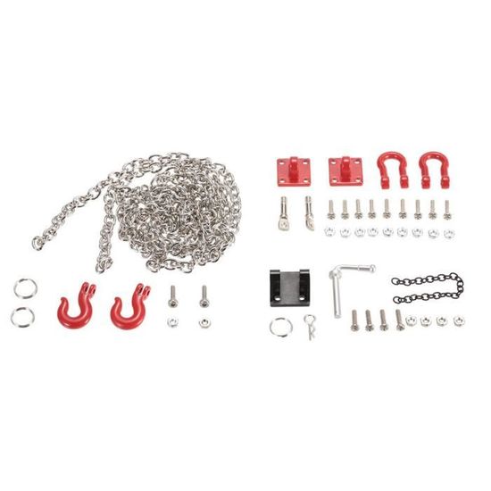 Crochet De Remorquage En Alliage D'aluminium - 60,5x10 Mm, 22 G, Pour RC Crawler 1/10 1/8, TRX4, SCX10, Rouge