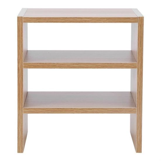 Support Écran Bois Avec 2 Tiroirs - Rangement Bureau Organisateur Pour PC, Imprimante, Haut-parleur