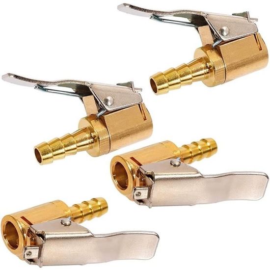 Lot De 2 Mandrins En Laiton 6 Mm Pour Pneu Voiture - Connecteur Valve Gonflage Tuyau Air, Accessoire Cuivre Robuste Pour Garage Et Usage Industriel