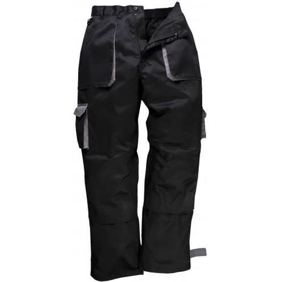 2XL Homme PORTWEST Pantalon de Travail coton poches genoux Noir 