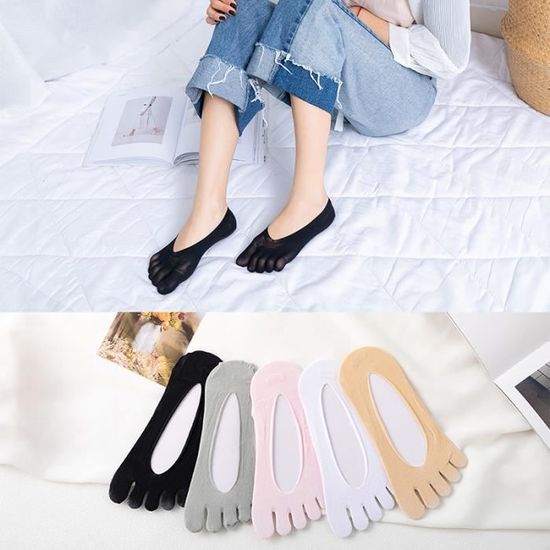 Mayoii - Lot De 6 Paires Chaussettes Invisibles Femme - Bambou Respirant - Coupe Basse - Pour Sport Et Quotidien