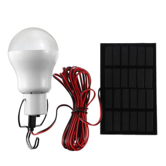 Lampes Solaires Extérieures 12W Ampoule Solaire 5 Modes - Lumière Portable USB Rechargeable Camping 24 LED