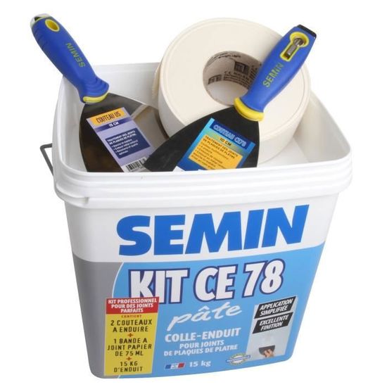 Enduit pour réaliser les joints de plaques de pâtre CE 78 Rapide Semin