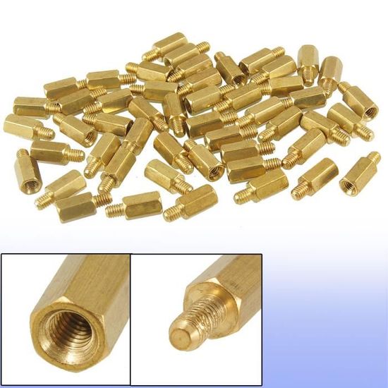 Entretoise Filetée étanche M3 Mâle-femelle En Alliage Aluminium - Hexagone, Pilier