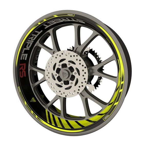 Kit déco Jantes Street Triple RS Jaune Cdiscount Auto