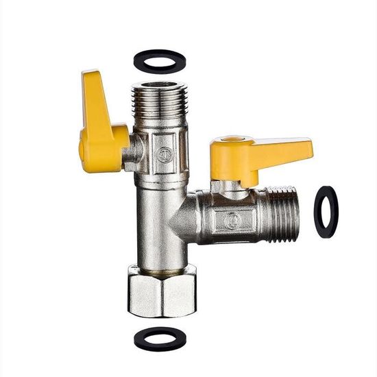 Mélangeur de Douche Robinet 3 Position de Commutation Robinet à Trois Trous de dériva Raccord Fileté Femelle 2pcs 26MM Robinet de Douche Spool Troisième Vitesse Cramic Spool Valve à Bille De Laiton