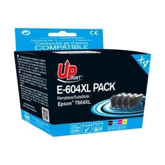 Uprint - 604XL Pack de 4 Cartouches compatibles avec EPSON 604 XL