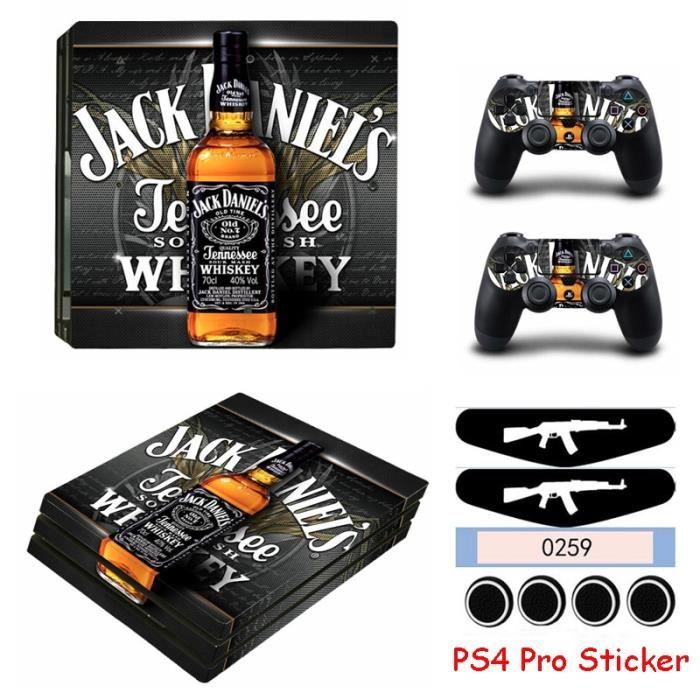 PS4 Pro - Autocollants en vinyle pour Console playstation 4 Slim-Pro et contrôleur, étiquette de protection d