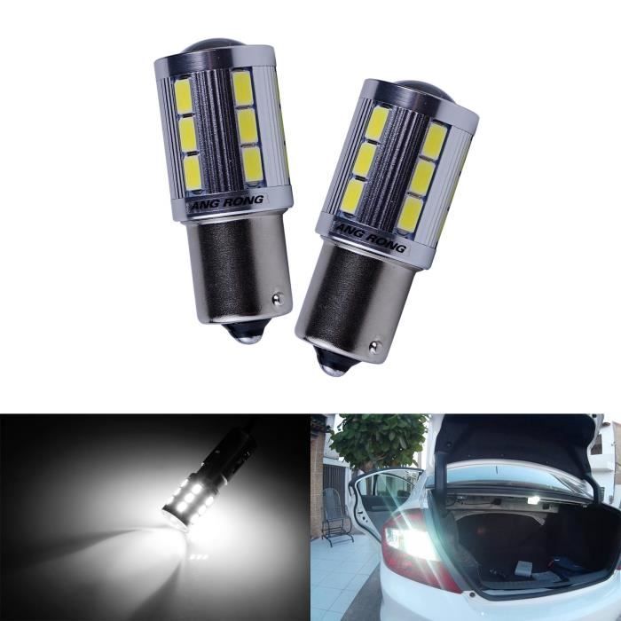 ANGRONG 2x P21W 1156 BA15S 21 SMD 5730 LED Blanc Feu de position lumière de frein arrière FEUX DE JOUR 12V