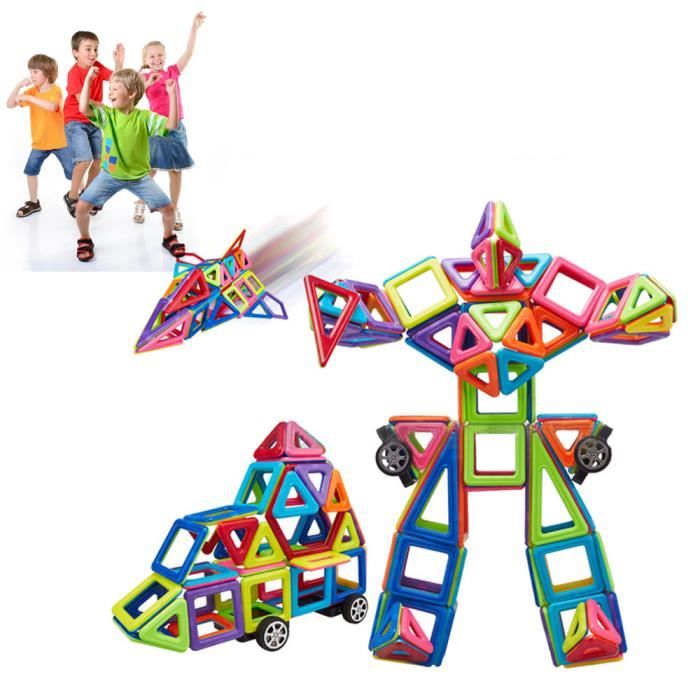 76PCS bâtiment construction magnétique jouets blocs éducatifs