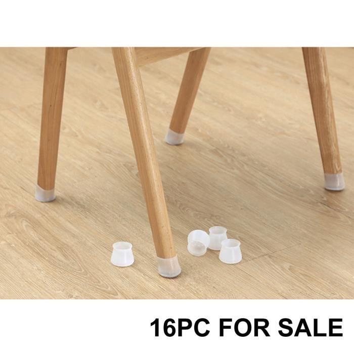 16Pc Table Chaise Jambe Silicone Cap Pad Meubles Pieds Couverture Sol Protecteur ZYH91202004