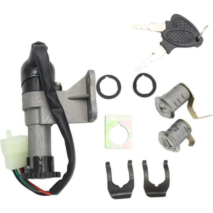 kit neiman contacteur cle + 2 serrure scooter chinois 50 125 150 gy6