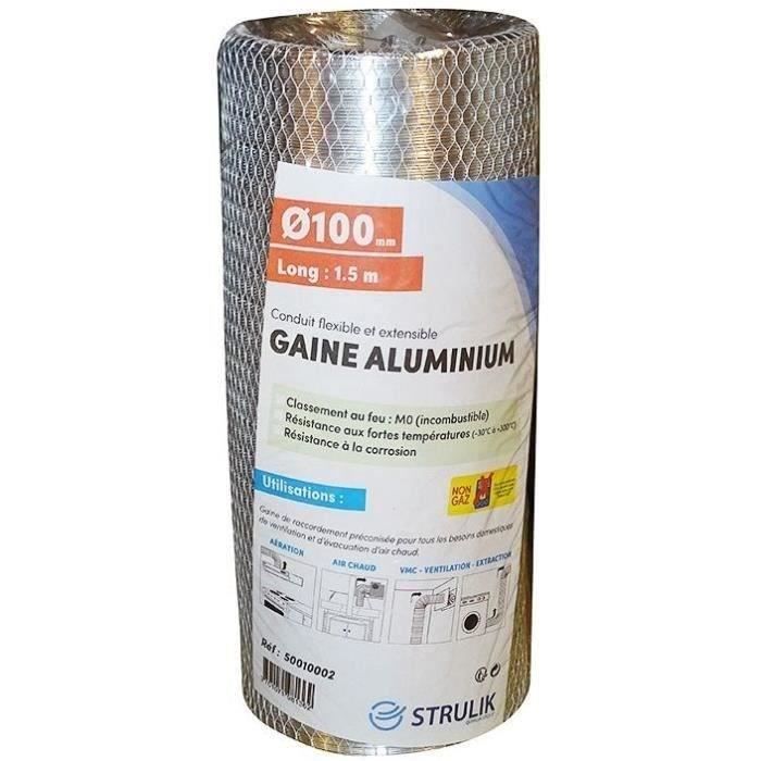 AUTOGYRE - Gaine flexible Aluminium Ø100 1.5ml filet