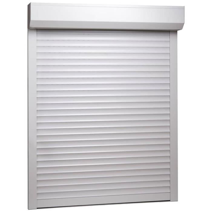 Volet roulant Style contemporain - Aluminium 100 x 130 cm Blanc élégant ♫97133