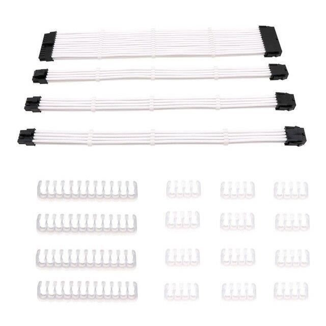 18AWG convertisseur de câble d'extension d'alimentation ATX 24P EPS 8P 2 PCI E 8P Kit de câble d'extension d SN1456