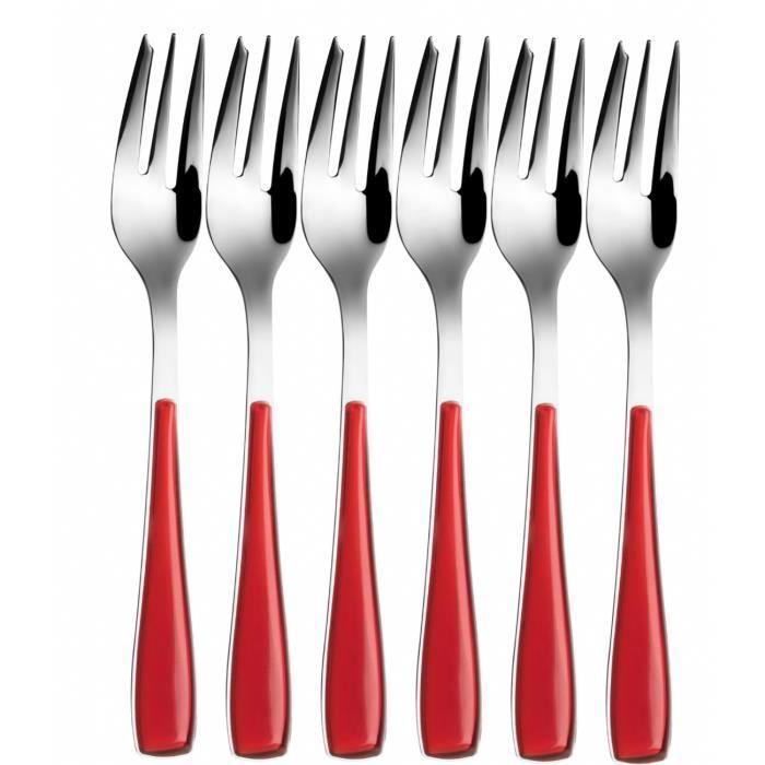 Bugatti - Essenza 6-pcs Fourchette Gateau Rouge
