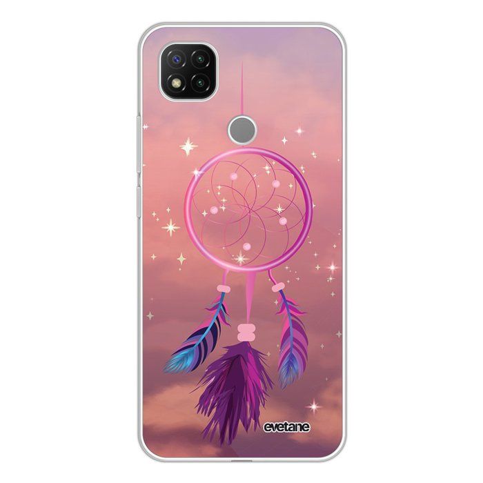 Coque Xiaomi Redmi 9C 360 intégrale transparente Attrape rêve rose Tendance Evetane.