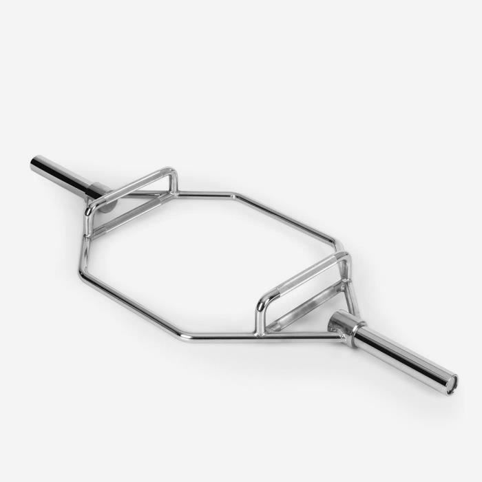 Barre hexagonale de musculation et cross training olympique 50mm acier Chiyome