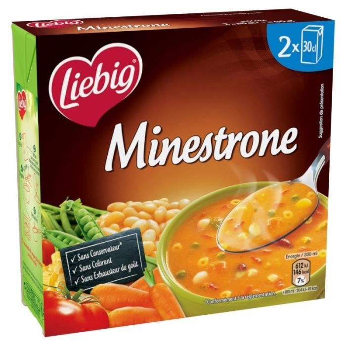 LIEBIG - Soupe Minestrone Briques 60Cl - Lot De 4