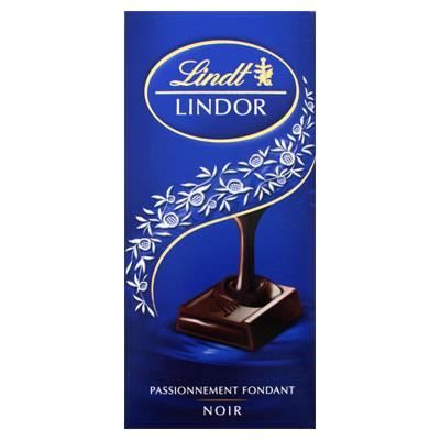 Lindt tablette de chocolat Lindor noir 150g