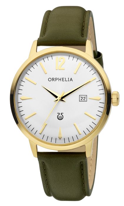 ORPHELIA - Montre Hommes - Quartz - Analogique - Bracelet en Cuir - Vert - OR61603