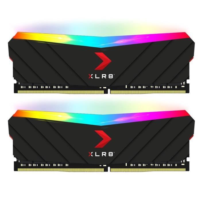Memoire RAM PNY XLR8 Gaming EPIC X RGB DIMM DDR4 3200 MHz 2X8GB MD16GK2D4320016XRGB
