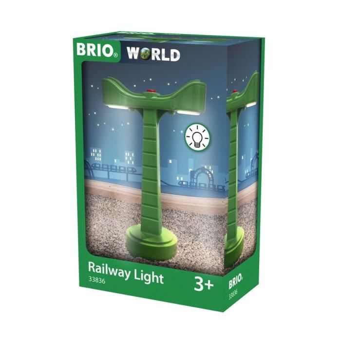 Brio World Eclairage Ferroviaire - Accessoire pour circuit de train en bois - Ravensburger - Mixte dès 3 ans - 33836