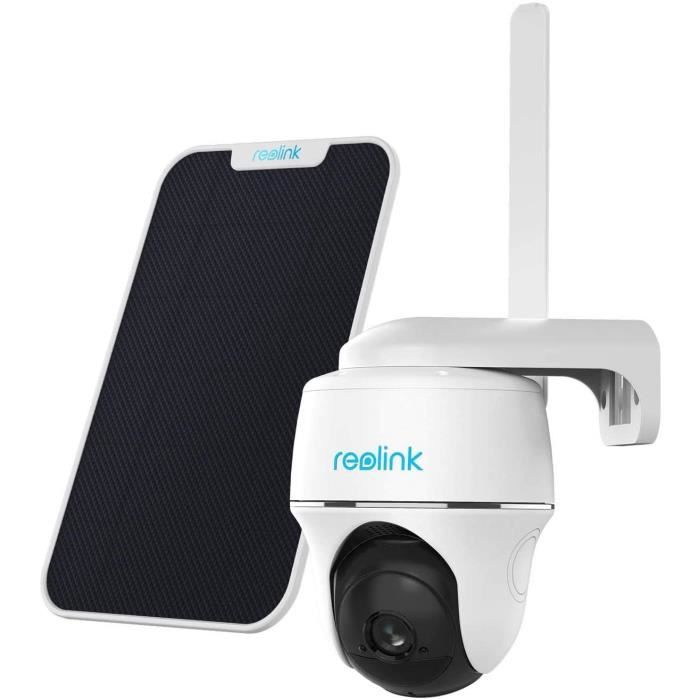 Reolink Go PT+Panneau Solaire 3G-4G LTE 1080P Caméra Surveillance sans Fil sur Batterie Extérieure Supporte SIM Carte