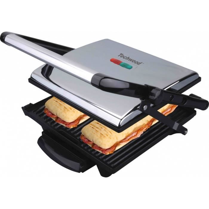 TECHWOOD Grill viande et panini TGD018