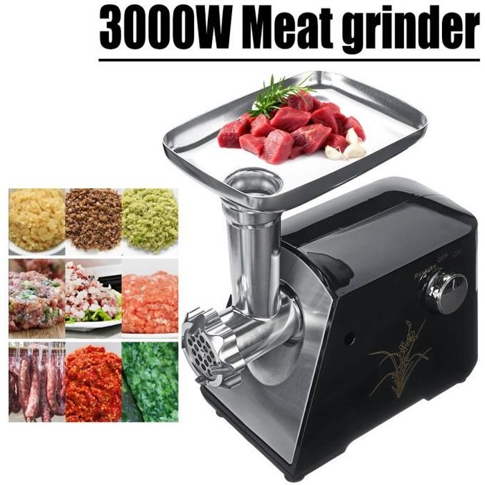 3000W 220V Hachoir à Viande Électrique Acier Inoxydable Pour Viande Saucisse Robot Cuisine