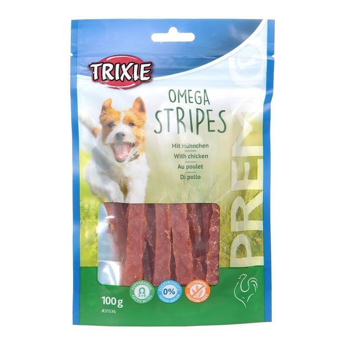 TRIXIE PREMIO Omega Stripes poulet 100 g pour chien