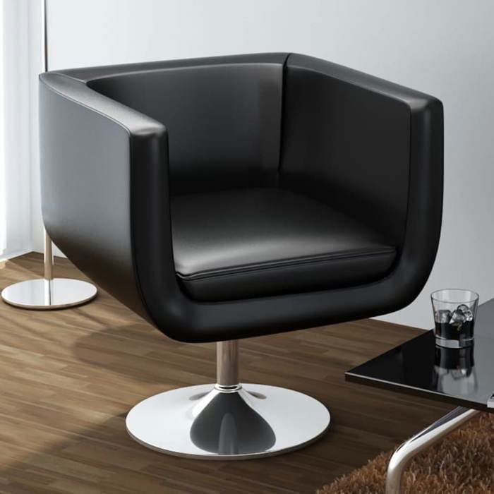 fauteuil scandinave chaise de bar charge 110 kg noir similicuir ,63x59x(66,5-75,5)cm
