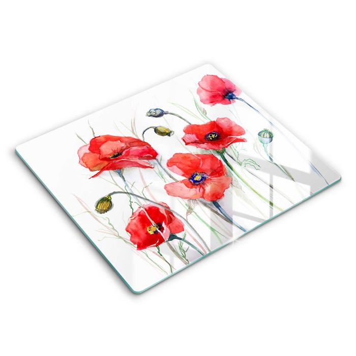 Tulup Panneaux De Cuisine Sur Verre - 100x50cm - Pivoines